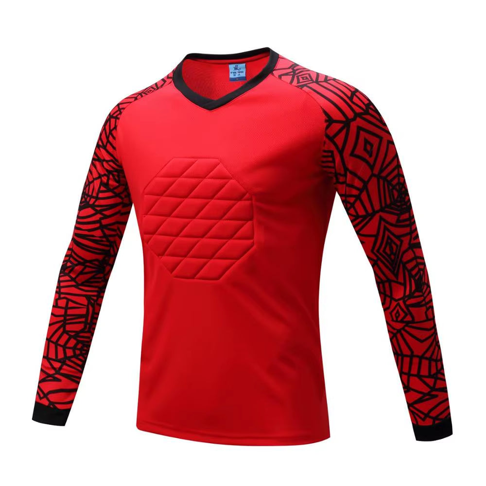 New Profession Goalkeeper Jersey Soccer Uniforms Set Football Goalkeeper Shirs Ponge Protector Doorkeeper Training