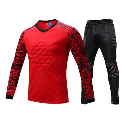 New Profession Goalkeeper Jersey Soccer Uniforms Set Football Goalkeeper Shirs Ponge Protector Doorkeeper Training