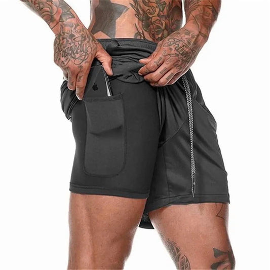Men'S Double-Deck Running Shorts