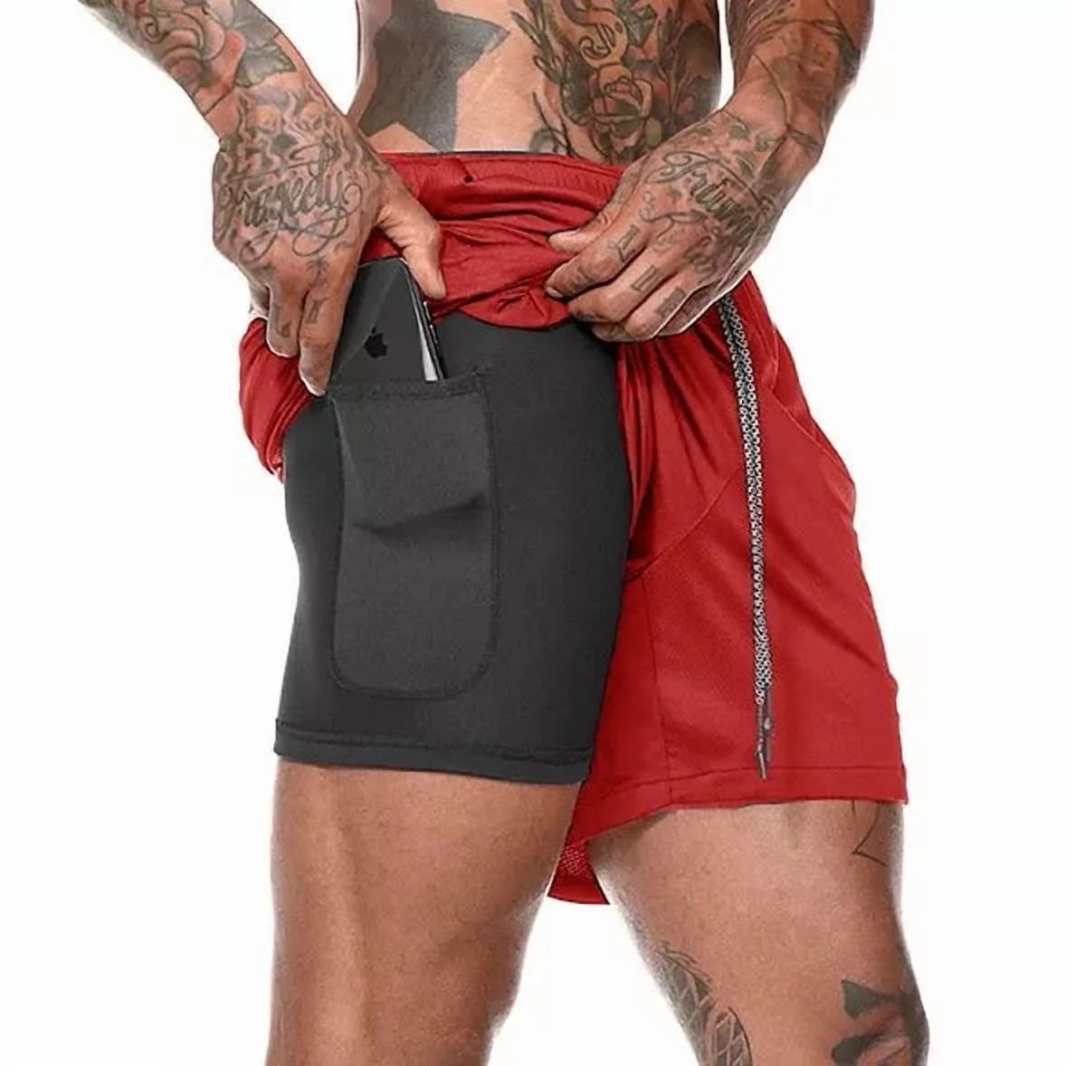 Men'S Double-Deck Running Shorts