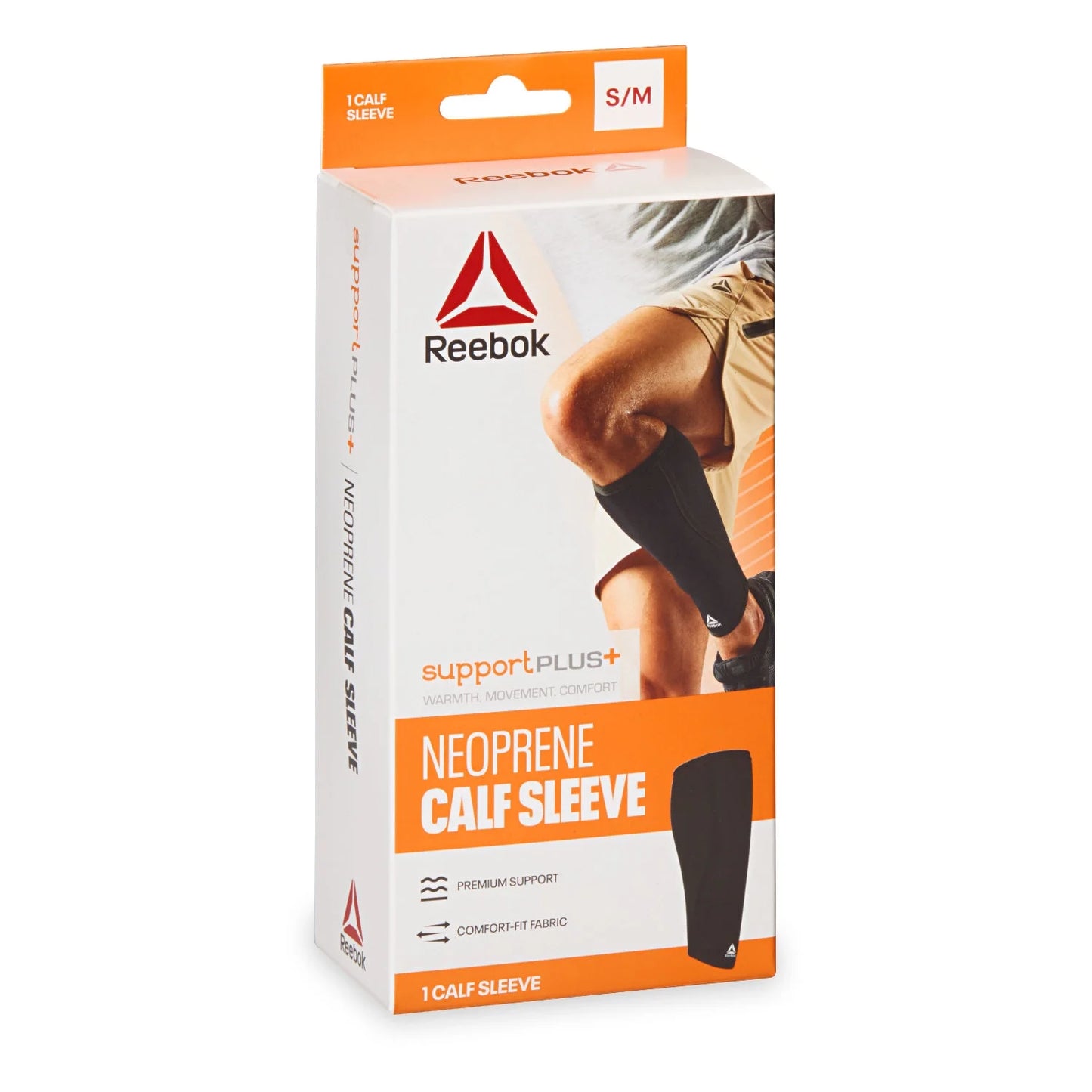 (2 Pack)  Delta Support + Calf Sleeve, Small/Medium - Large/Extra Large, Black, Premium Support Comfort Fit Fabric, Unisex Sizing