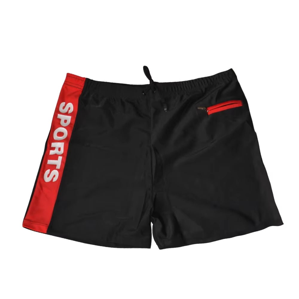Stylish Men'S Swimming Trunks with Zipper Pocket for Surfing and Swimming