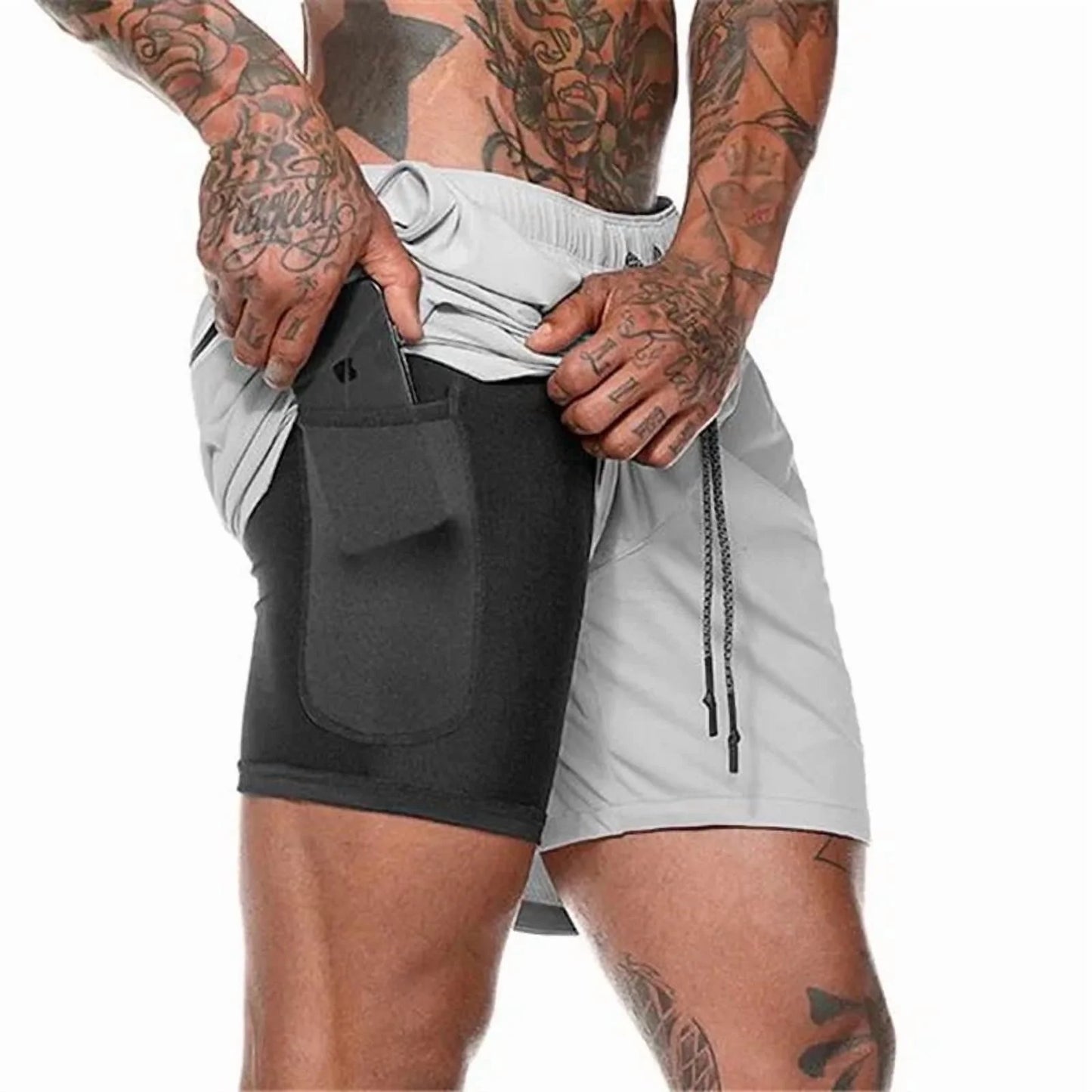 Men'S Double-Deck Running Shorts