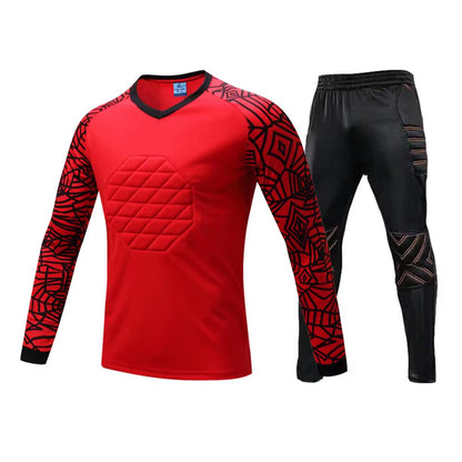 New Profession Goalkeeper Jersey Soccer Uniforms Set Football Goalkeeper Shirs Ponge Protector Doorkeeper Training