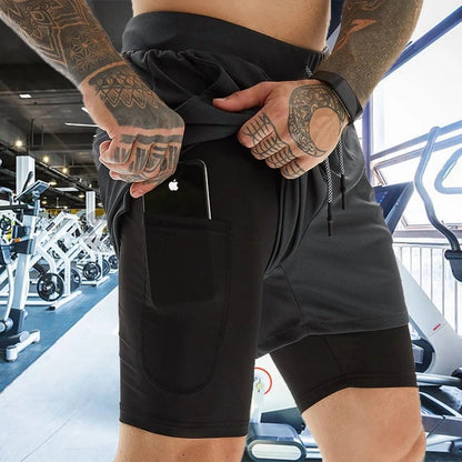 Men'S Double-Deck Running Shorts