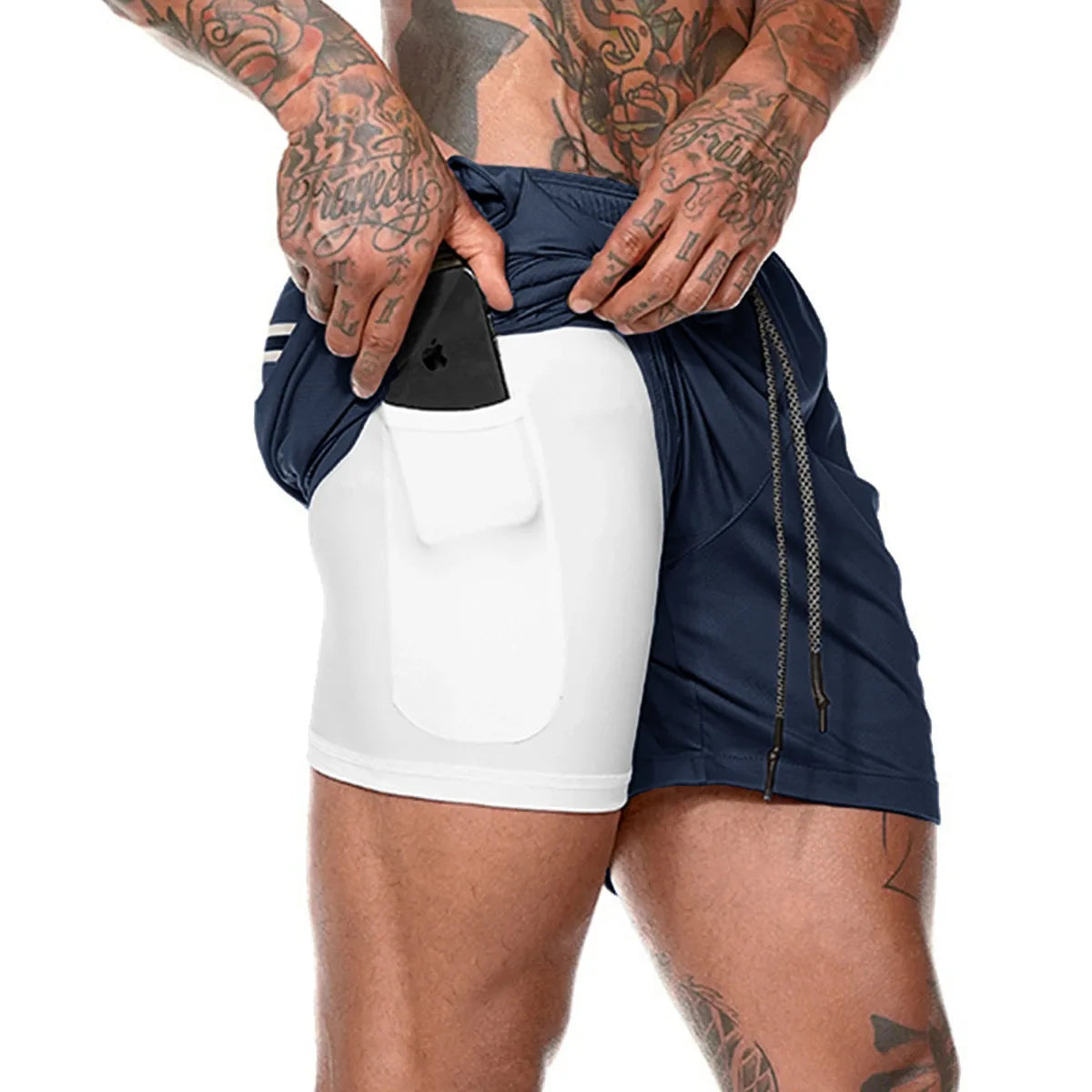 Men'S Double-Deck Running Shorts
