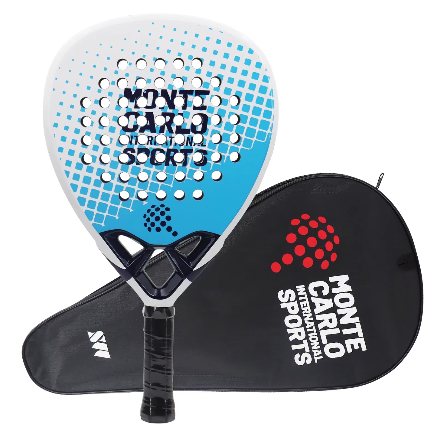 Paddle Racket Carbon Fiber with Cover Bag ，EVA Memory Paddle Tennis Racquet Paddle Shovel Sports Racquet Lightweight