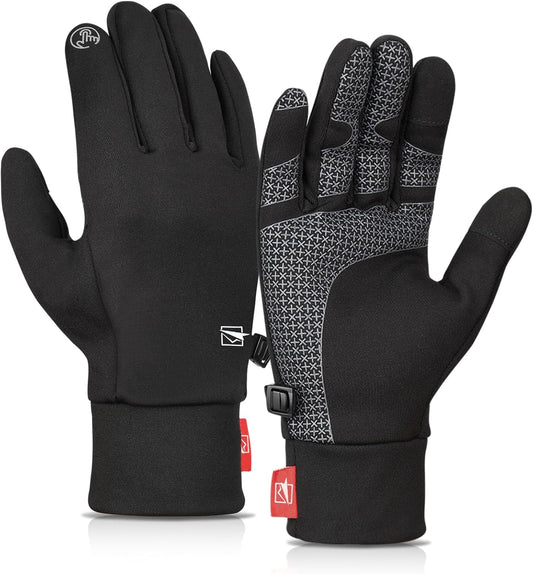 Winter Gloves Men Women, Touchscreen Warm Running Gloves Windproof Thermal for Cold Weather Cycling Driving Hiking