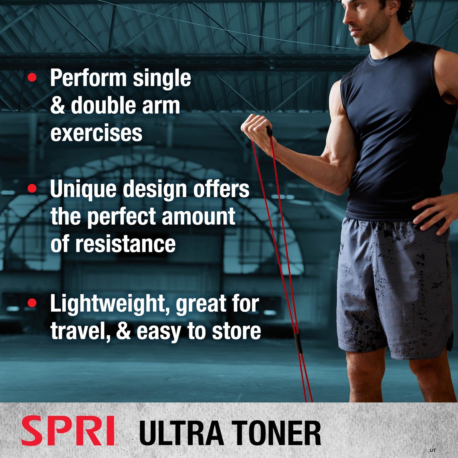 Spri Ultra Toner Figure 8 Resistance Band for Fitness Training and Therapy