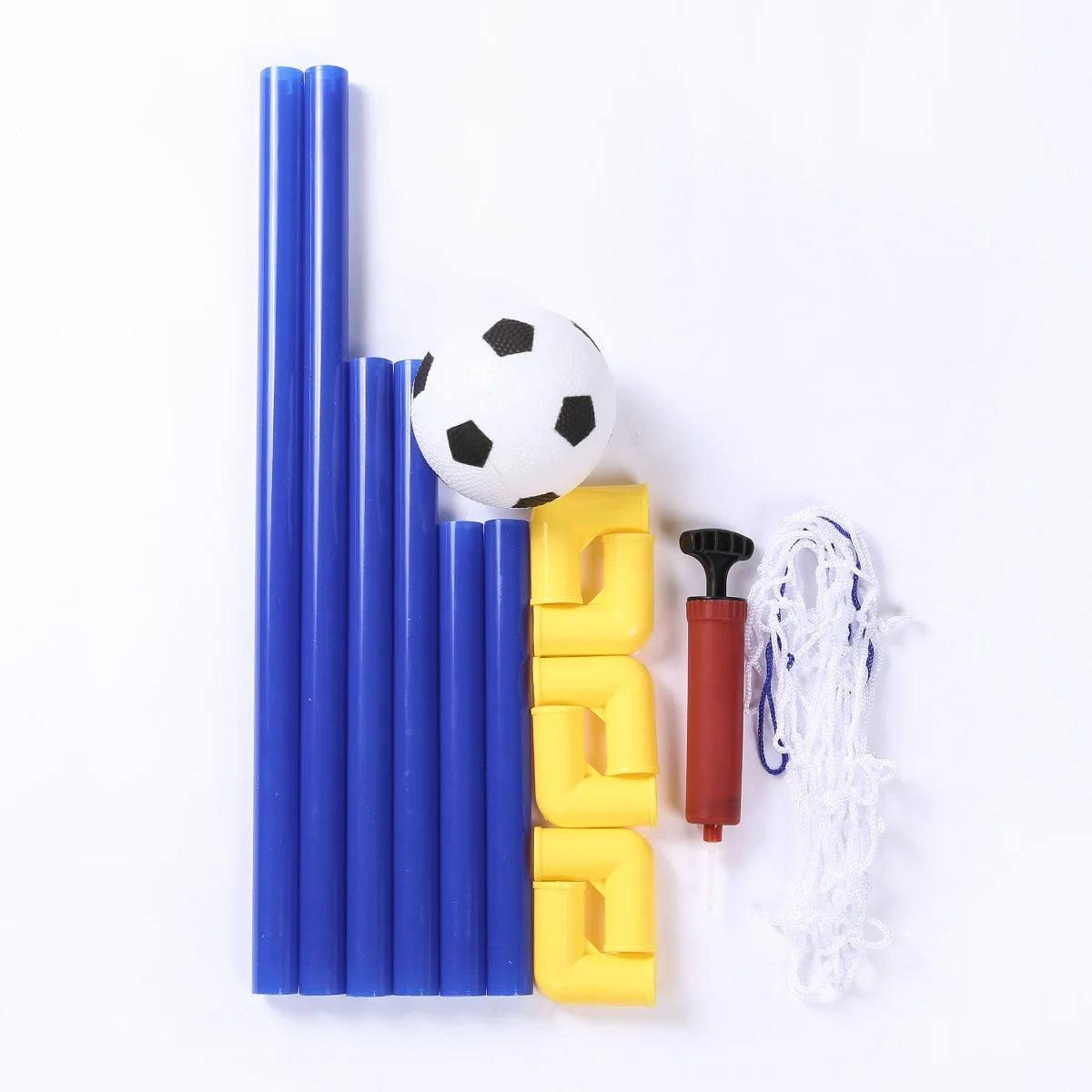 Folding Mini Football Soccer Ball Goal Post Net Set + Pump Kids Sport Games Toys