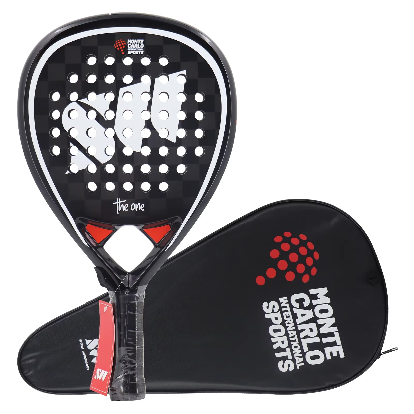 Paddle Racket Carbon Fiber with Cover Bag ，EVA Memory Paddle Tennis Racquet Paddle Shovel Sports Racquet Lightweight