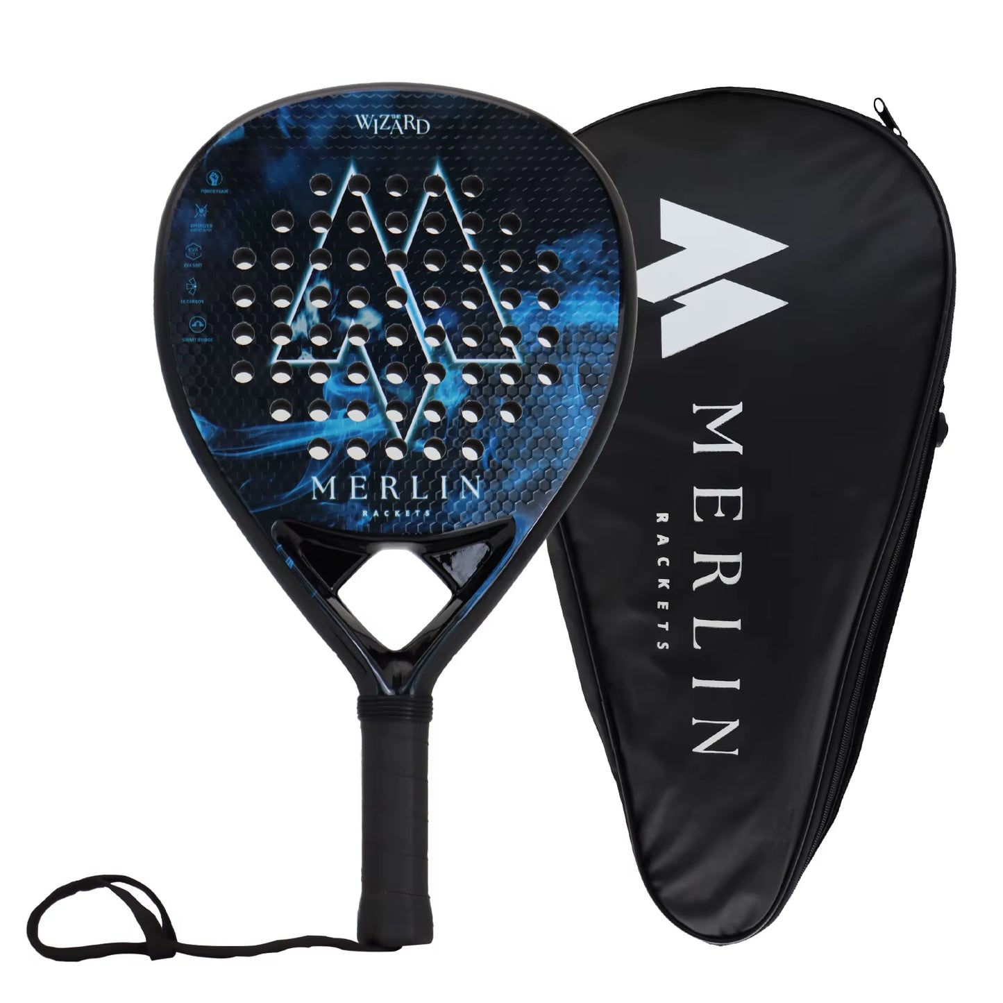 Paddle Racket Carbon Fiber with Cover Bag ，EVA Memory Paddle Tennis Racquet Paddle Shovel Sports Racquet Lightweight