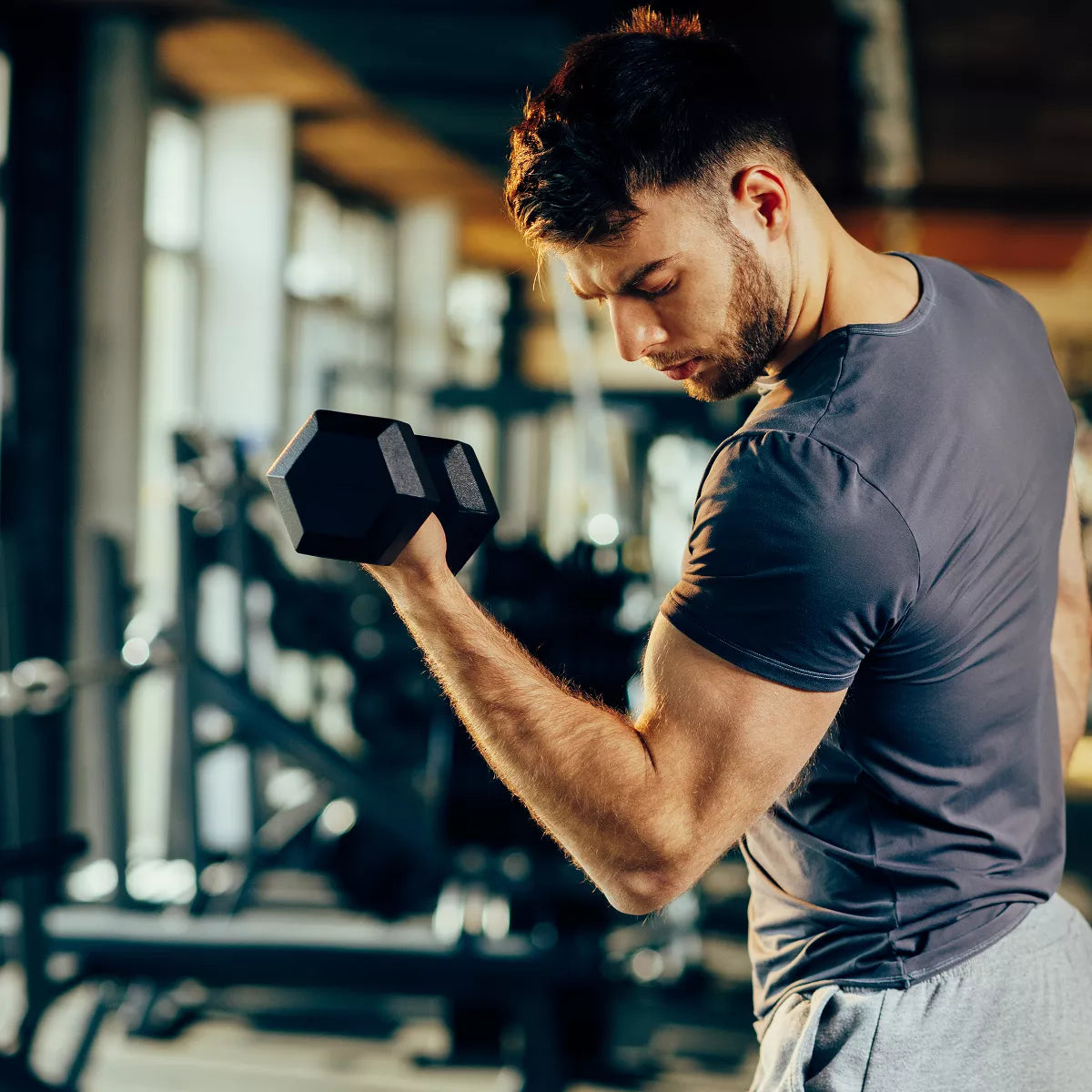 Signature Fitness Hex Dumbbells Non-Slip Free Weights Full Body Strength Training Home Gym Workout Equipment Set, 25 Pounds, Black