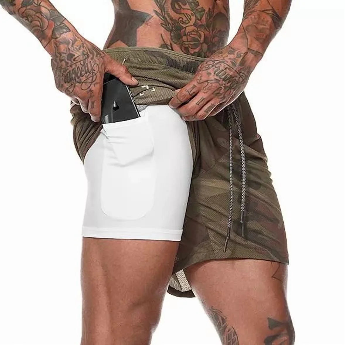 Men'S Double-Deck Running Shorts