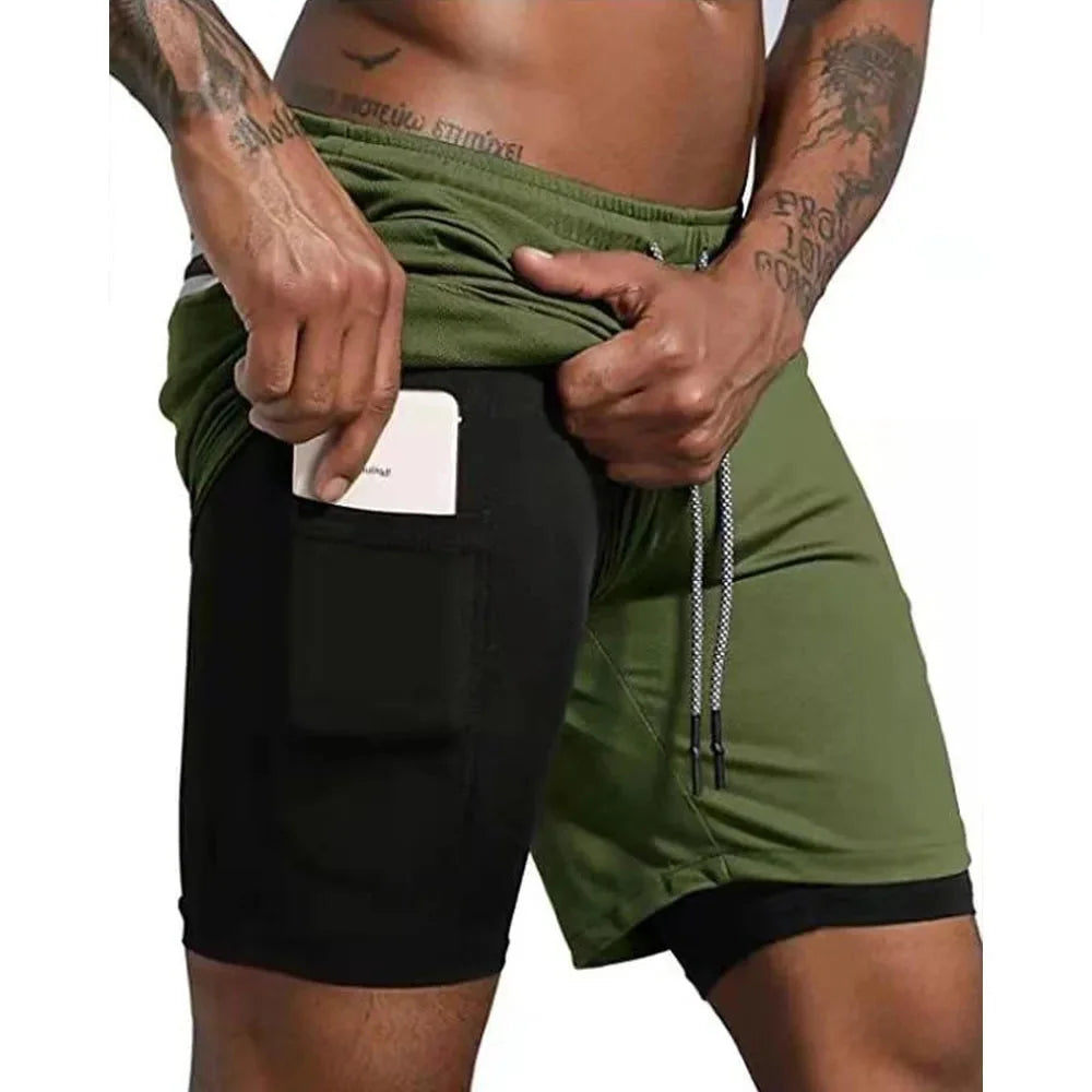 Men'S Double-Deck Running Shorts