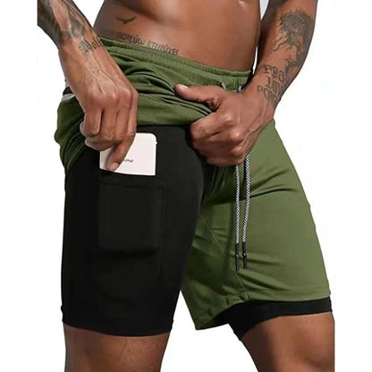 Men'S Double-Deck Running Shorts