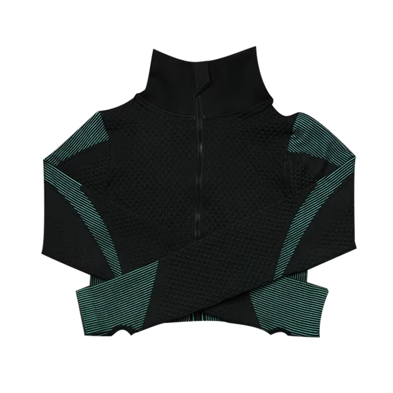 Striped Sportswear Comfortable Breathable Jacket Running Sweat-Absorbent Jacket Fitness Sweatshirt Running Workout Top