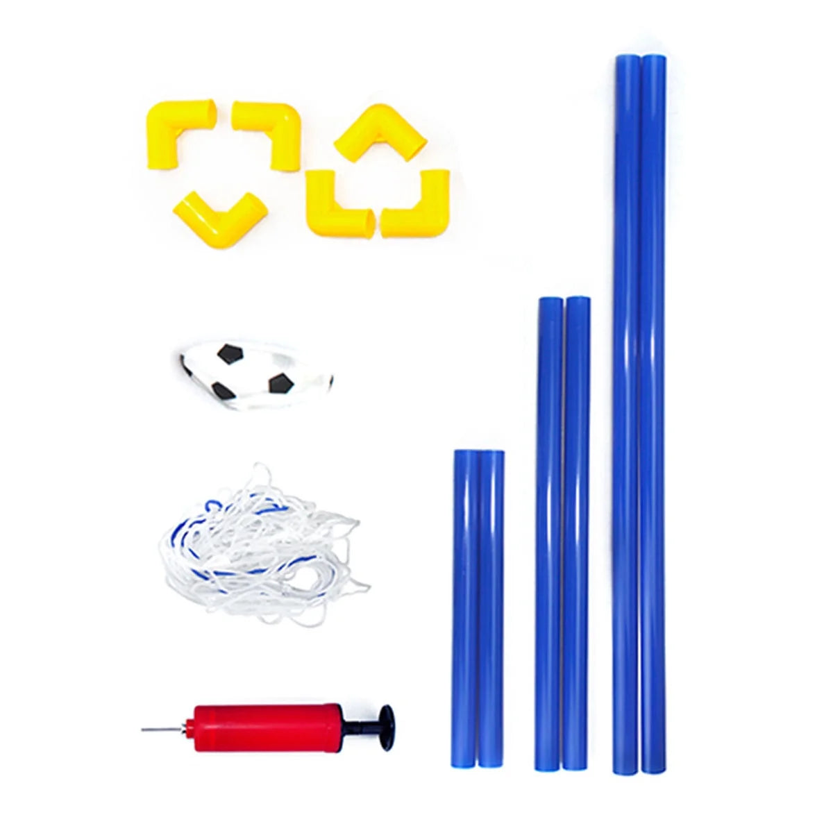 Folding Mini Football Soccer Ball Goal Post Net Set + Pump Kids Sport Games Toys