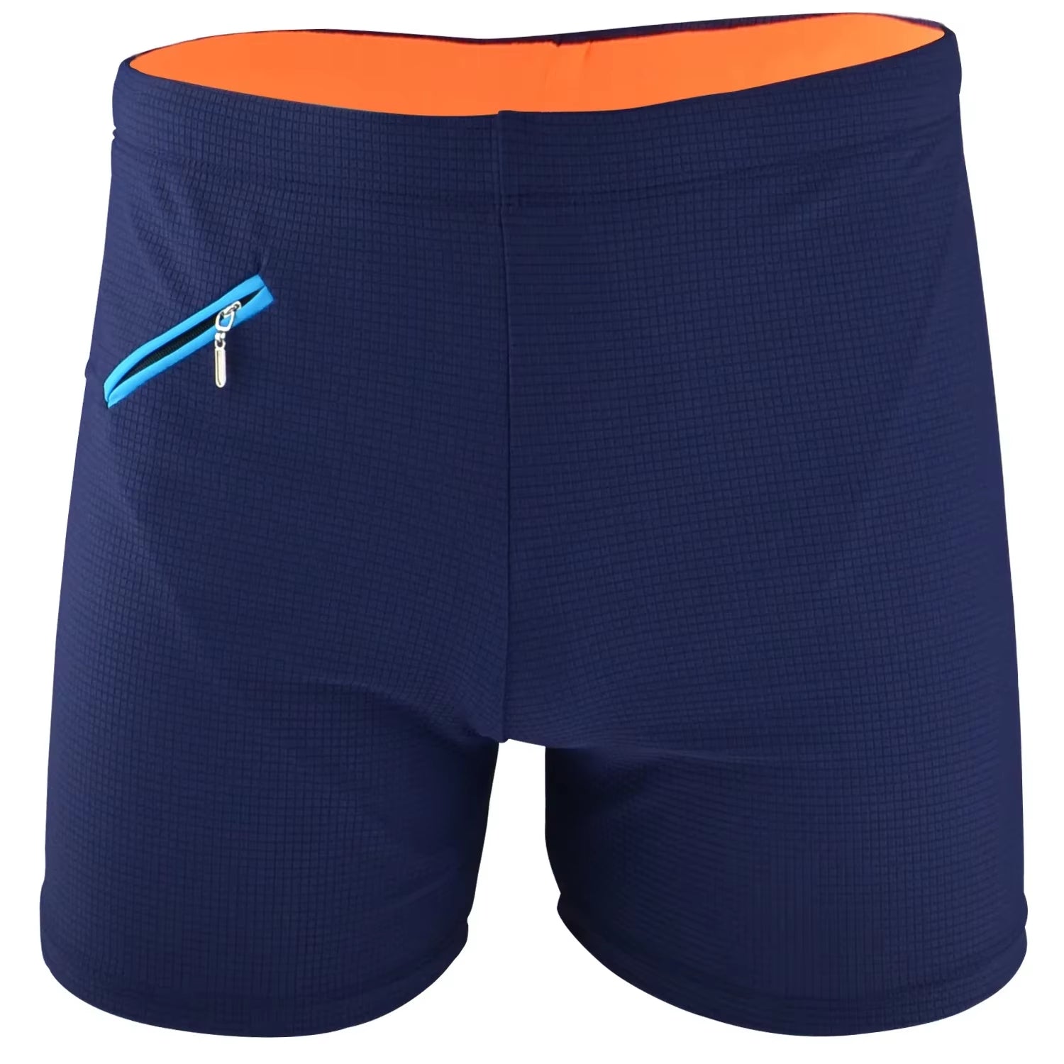 Stylish Men'S Swimming Trunks with Zipper Pocket for Surfing and Swimming