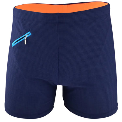 Stylish Men'S Swimming Trunks with Zipper Pocket for Surfing and Swimming