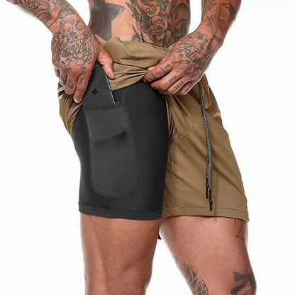 Men'S Double-Deck Running Shorts