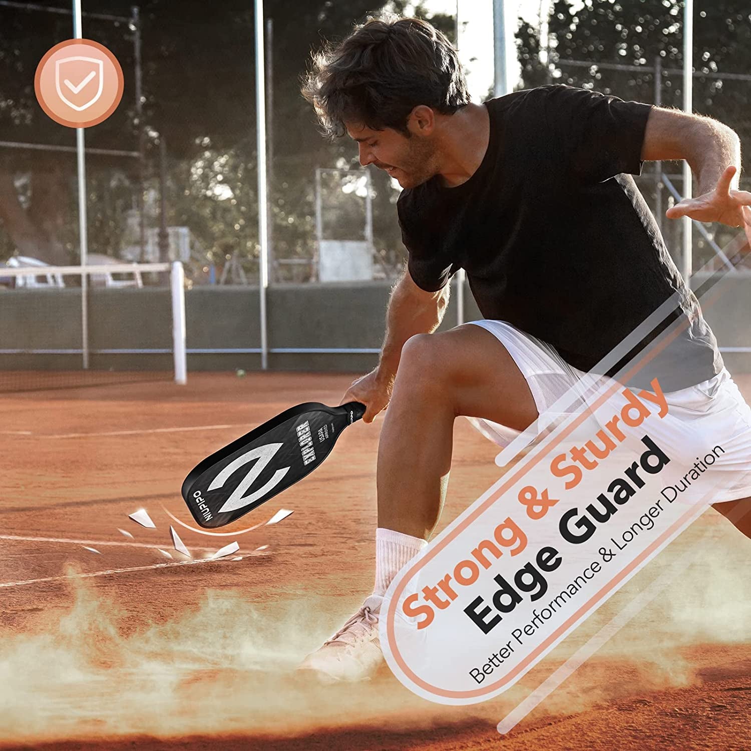 Explorer Pickleball Paddle - Fiberglass, USA Approved Professional Pickleball Paddles, Polypropylene Honeycomb Core, Ultra Cushion, 4.96″ Grip Size, Mid-Weight with Cover, for Advanced Players