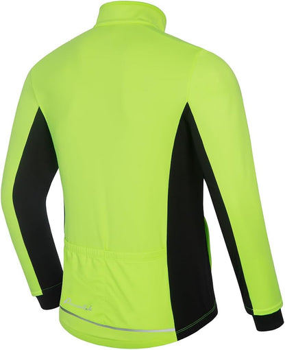 Cycling Bike Jackets for Men Winter Thermal Running Jacket Windproof Breathable Reflective Softshell Windbreaker