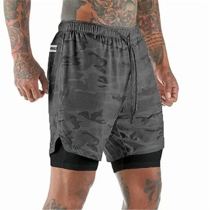 Men'S Double-Deck Running Shorts