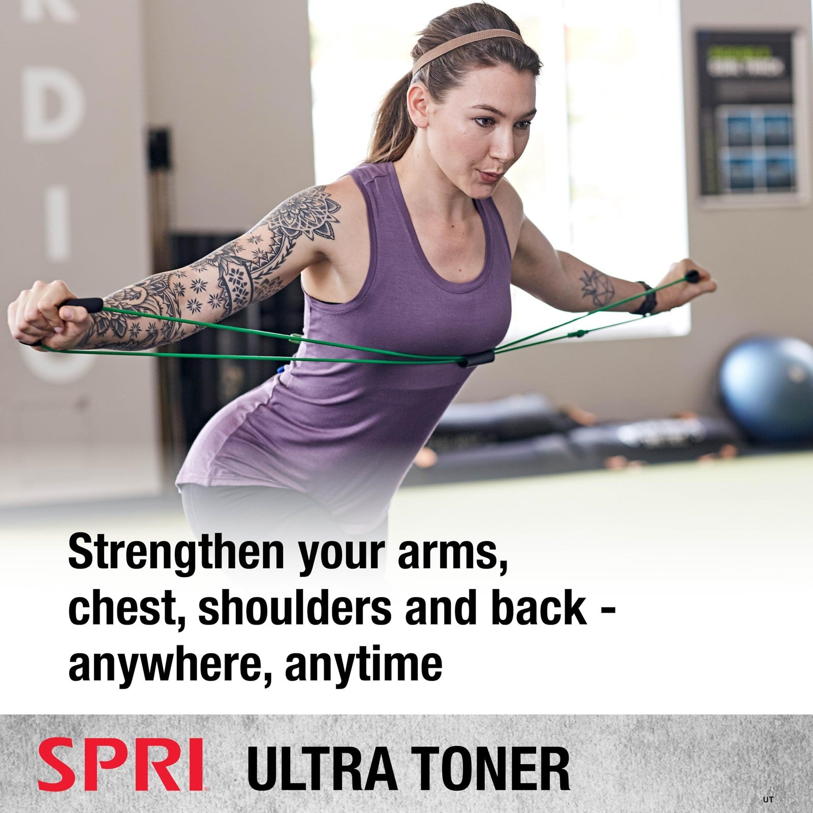 Spri Ultra Toner Figure 8 Resistance Band for Fitness Training and Therapy