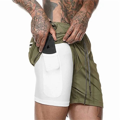 Men'S Double-Deck Running Shorts
