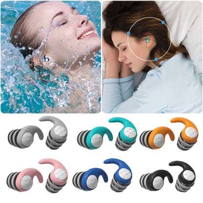 1 Pair of Swimming Adult Ear Plugs Swimming Water Proof Ear Plugs Reusable Silicone Ear Plugs Ear Swimming for Swimming Surfing Shower Sleeping and Water Sports