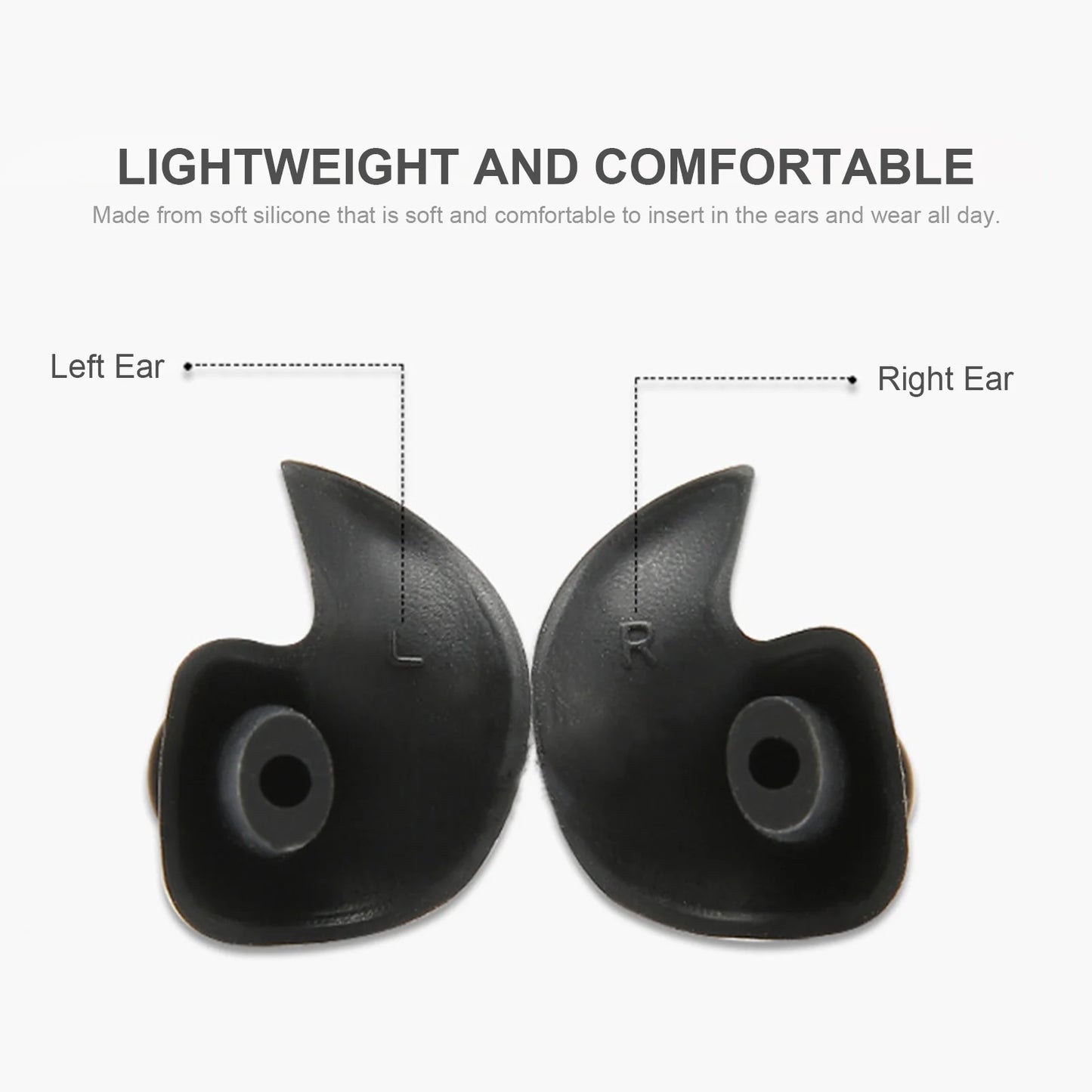 Swimming Ear Plugs Waterproof Reusable Silicone Swimming Ear Plugs Adults Swimming Ear Plugs for Showering Bathing Surfing Snorkeling