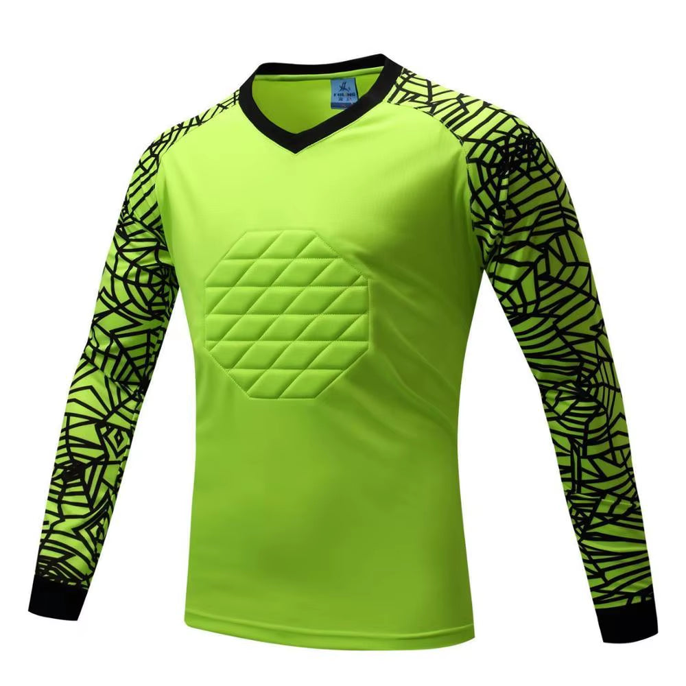 New Profession Goalkeeper Jersey Soccer Uniforms Set Football Goalkeeper Shirs Ponge Protector Doorkeeper Training
