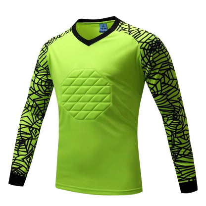 New Profession Goalkeeper Jersey Soccer Uniforms Set Football Goalkeeper Shirs Ponge Protector Doorkeeper Training