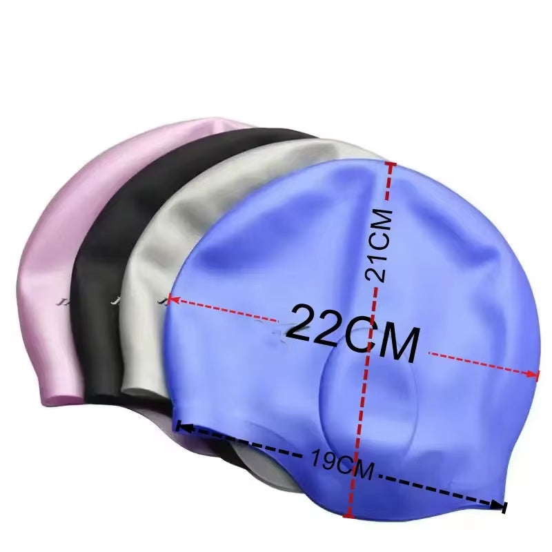 Swim Caps Ear Protection Full Silicone Swimming Cap ,Universal,Swimming Earmuffs